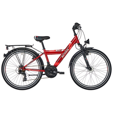 S'COOL XYLITE Steel 21S 24" City Bike Red 0